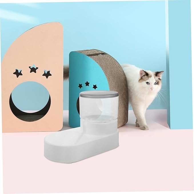 Pet Feeder Automatic Water Dispenser Cats Dogs Bowl Gravity Feed Durable Plastic Home Use
