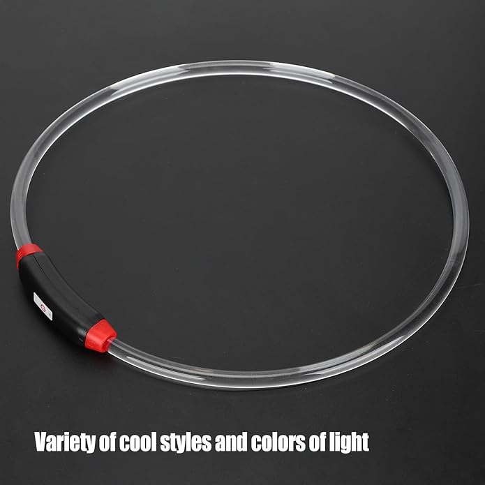 VINGVO Light Up Dog Collar, Glow In The Dark Dog Collar Glowing Pet Collar for Medium Small Dogs Dog Light Up Collar USB Rechargeable LED Collar for Night Walking Lighted Dog Collar