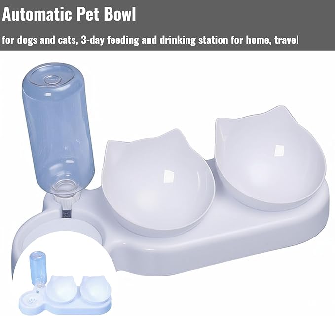 Automatic Pet Bowl for Dogs and Cats with Water Dispenser - 3-Day Feeding and Drinking Station for Home, Store, Boarding, and Travel