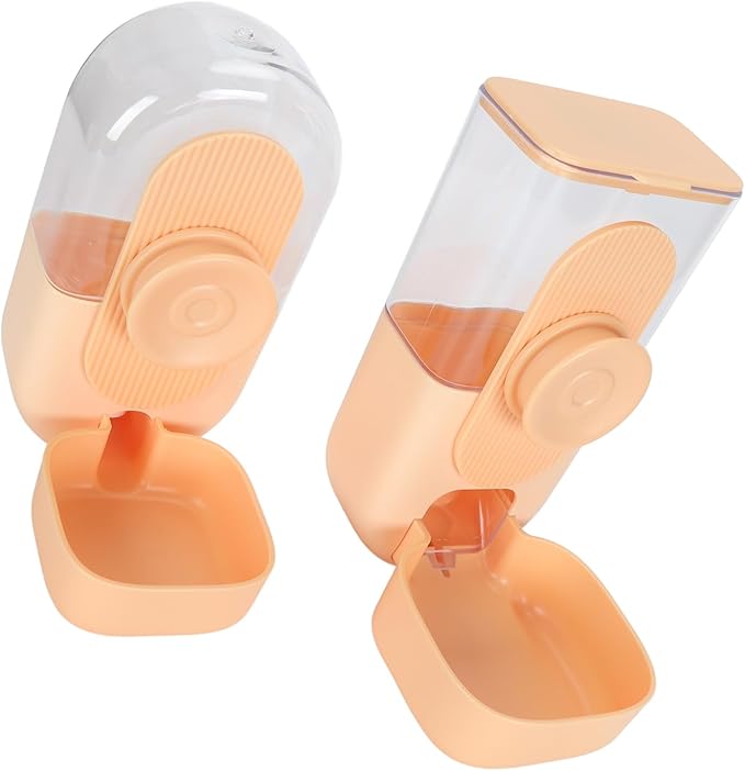 Waterer Set, Multipurpose Removable Reusable Automatic Pet Water Dispenser for Kennel for Small Pets (Yellow)