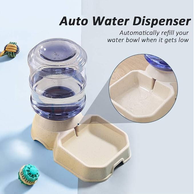 QLING Pet Water Dispenser Automatic for Dogs Cats, 100% BPA-Free, Gravity Refill, Easily Clean, Self Feeding for Small Large Pets Puppy Kitten Rabbit Bunny