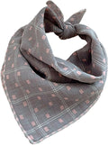 Double Layers Two Tones Dog Cotton Square Bandana Bibs Scarf Kerchief for Small Medium Dogs Boy or Girl - DCB04 P&P