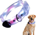 Light Up LED Dog Collar - Rechargeable Pet Necklace Accessory, Adjustable Luminous Collar,PVC Rubber Coated LED Dog Collarr Specification | Lighted Outdoor Protectionfor Small,Medium and Large Breeds
