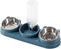 Double Bowl Pet Food Water Dish Feeder for Dog Cats Daily Feeding with Automatic Dispenser for Dry Wet Double Bowl Feeder