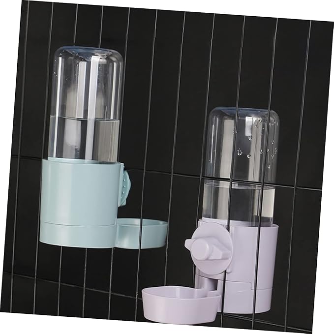 SUPVOX Hanging Style Automatic Pet Water Dispenser Cage Mounted Water Feeder for Dogs and Cats Easy to Construction Grey Prevents Spills