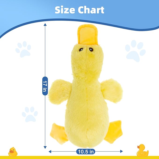Mihachi Plush Squeaky Dog Duck Toys - Stuffed Pet Toy Duck Interactive Gifts for Dog Birthday Dogs Puppy Biting Chew Toys - for Medium and Large Dogs