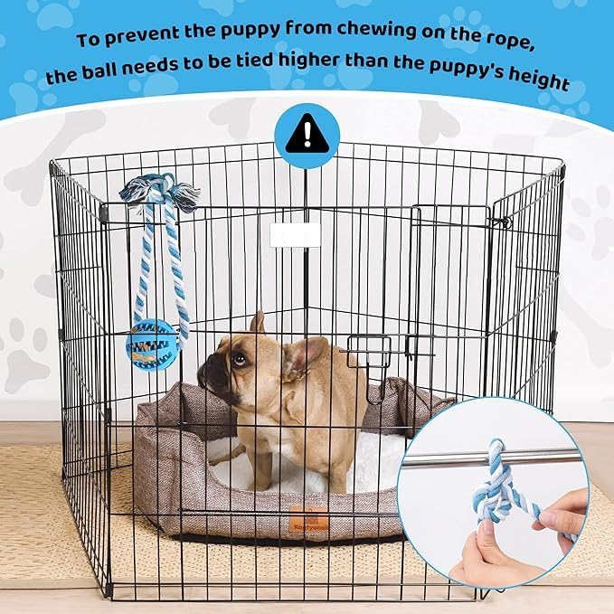 Interactive Dog Toys, Crate Training Aids for Puppies, Reduce Stress Anxiety Peanut Butter Dog Food Treat Dispenser Toys(Light Blue)