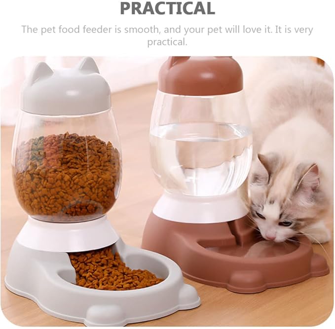 Automatic Cat Feeder Water Dispenser Pet Self Feeding Container Home Pet Food Feeder