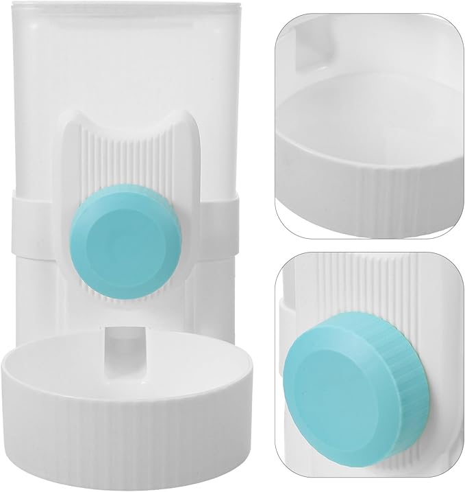 Kisangel Pet Cage Water Feeder Automatic Hanging Water Dispenser for Dogs Prevents Overflow for Cages with Wire Spacing