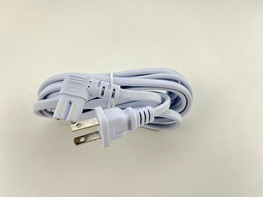 OMNIHIL [UL Listed] Extra Long White 10FT L-Shaped C7 Power Cord Replacement for Healthy Pet Simply Feed Dog and Cat Automatic Feeder Power Supply