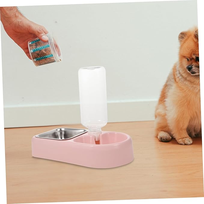YARNOW Double Pet Water Feeder Creative Automatic Drinking Bowl for Dogs Cats Smooth Design for Shops