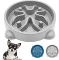 VANNON Slow Feeder Dog Bowls Non Slip Puppy Bowl Durable Dog Puzzle Feeder Bloat Stop Food Bowls for Puppy and Small Dogs, BPA Free, 1 Cup, Grey