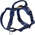 DF Freedom No Pull Martingale Dog Harness, Gentle Control for No Choking, Front Clip Harness with Reflective, Adjustable & Padded Handle for Easy Walking & Training, Navy Blue, 1", Chest 22.4"-30.4"