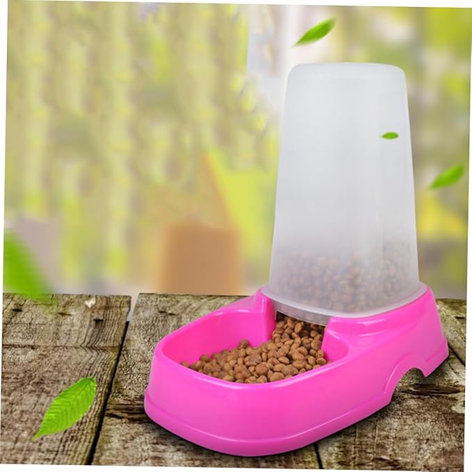 Yardwe 2pcs Automatic Pet Feeder for Dog Cat Capacity Easy to Dispenser Removable Chassis Pet Supplies