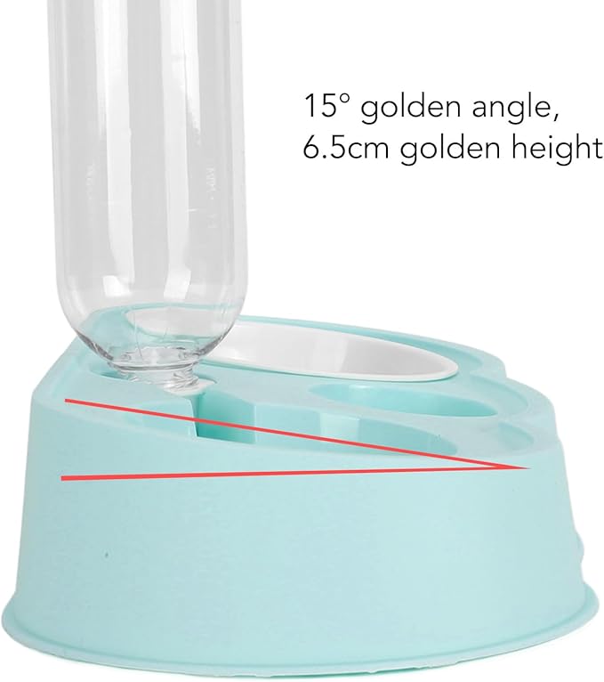 Puppy Water Dispenser, Cat Food and Water Dispenser Set Water Dispenser Bottle Double Automatic Cat Feeder Pet Feeder for Small or Medium Size Dogs Cats Puppy Kitten Rabbit (Blue)