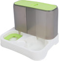 Pets Automatic Feeder and Waterer Set,Dogs Cats Food Feeder Travel Supply Feeder Water Dispenser 2 in 1 Self Feeding Bowl Cat Automatic Feeder for Dog Cat Feeding Sation