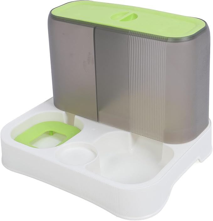 Pets Automatic Feeder and Waterer Set,Dogs Cats Food Feeder Travel Supply Feeder Water Dispenser 2 in 1 Self Feeding Bowl Cat Automatic Feeder for Dog Cat Feeding Sation