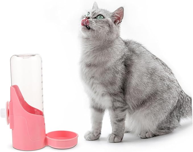 Kisangel Hanging Automatic Dog Water Dispenser Feeder for Cats Kittens Puppies and Pets Leak Design for Effortless Drinking for Home Use