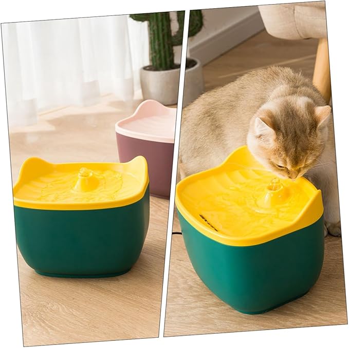 1pc Automatic Pet Water Dispenser Cat Ear Design Convenient Electric Drinking Bowl for Cats and Dogs Material Easy to Refill for Home Use