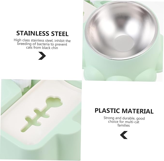 Hemoton Stainless Steel Dog Bowl Pet Feeder Stand Auto Water Dispenser for Busy Pet Owners
