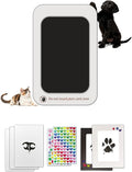 CLUCKHUB Paw Print Kit for Dogs, Inkless Clean Touch 2.3×3.7 in, Dog Nose Print Kit with Ink Pad, Frames and Stickers, Mess-Free for Cats Puppies Kittens Memorial