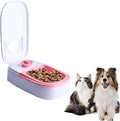 Automatic Pet Feeder for Cats Dogs,Programmable Pet Feeder,Auto Dry or Semi-Moist Pet Food Dispenser with 48-Hours Timer for Kitten Puppy (Pink, 1Meal)