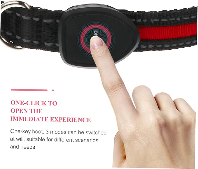 GANAZONO USB Rechargeable Led Pet Collar Glowing Dog Collar for Night Safety for Dogs up to Durable Skin-Friendly Materials Flashing Light for Enhanced Visibility
