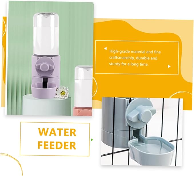 Happyyami Pet Water Dispenser Hanging Automatic Feeder Capacity for Dogs Cats and Easy Install Design for Cages