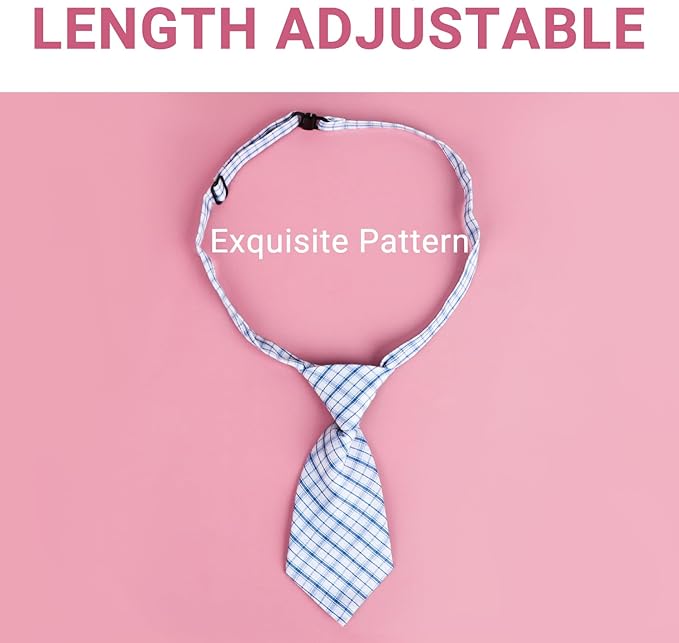 Segarty Small Neckties for Dogs, Dog Neck Bow Ties with Adjustable Collar, Pet Bowties for Small Dogs Cats Puppies Bowties Bulk Grooming Bows for Christmas Thanksgiving Wedding Festival Graduation