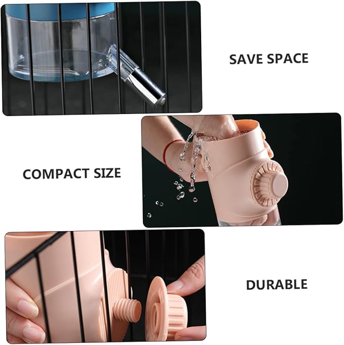 Automatic PET Water Dispenser Hanging Water Bottle Feeder for Dogs and Cats Easy to Install 1.5L Capacity Random Color