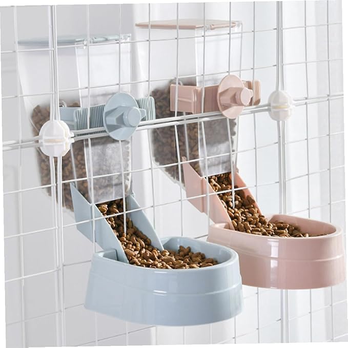 Gadpiparty 2l Automatic Hanging Dog Feeder with Pet Cage Feeder Function Night Sky Blue Pet Bowl for Puppy Feeding Suitable for Dog Feeding