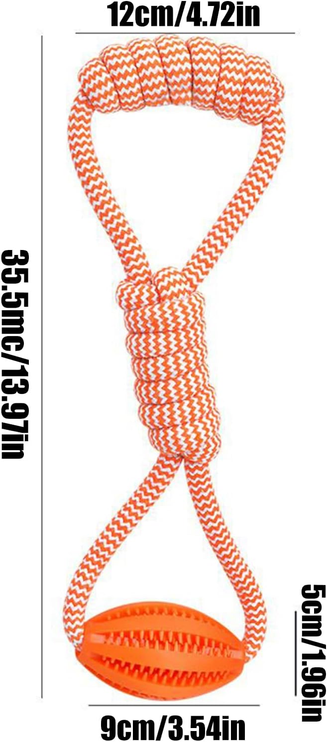 Dog Rope Ball Toy - Large Breed Dog Toy | Pet Interactive Rope Ball | Ropes Balls Dogs Large Breed | Interactive Food Dispenser String | Cotton Knot, Pet Chew Supplies for Easy Throwing