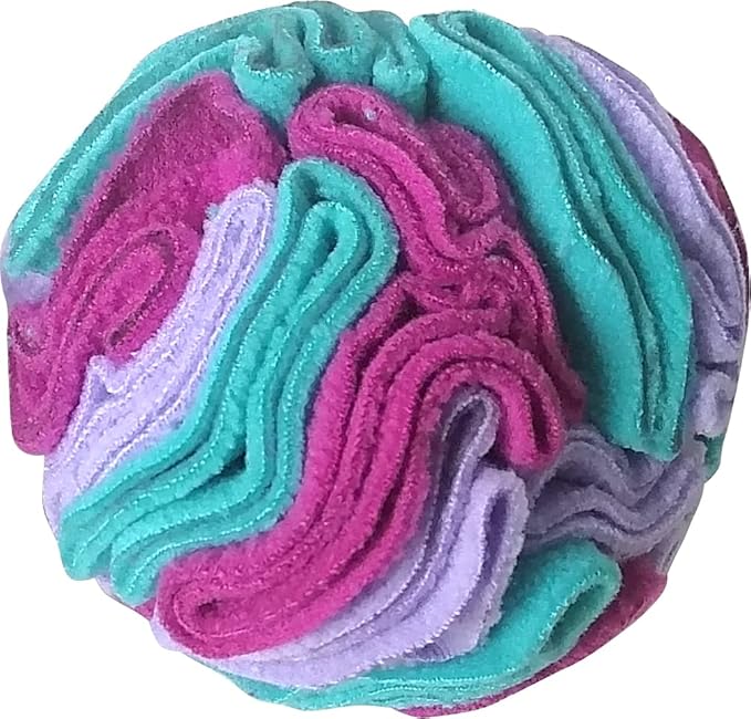 fouFIT Hide n Seek Snuffle Balls Nosework Toy for Dogs, Pink/Purple, Small 4"