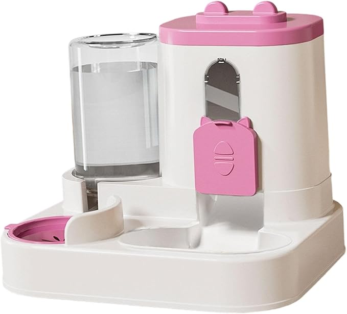 Automatic Pet Feeder and Waterer, 2-in-1 Food and Water Dispenser with 1500ML Food & 700ML Water Capacity for Cats and Small Medium Dogs-