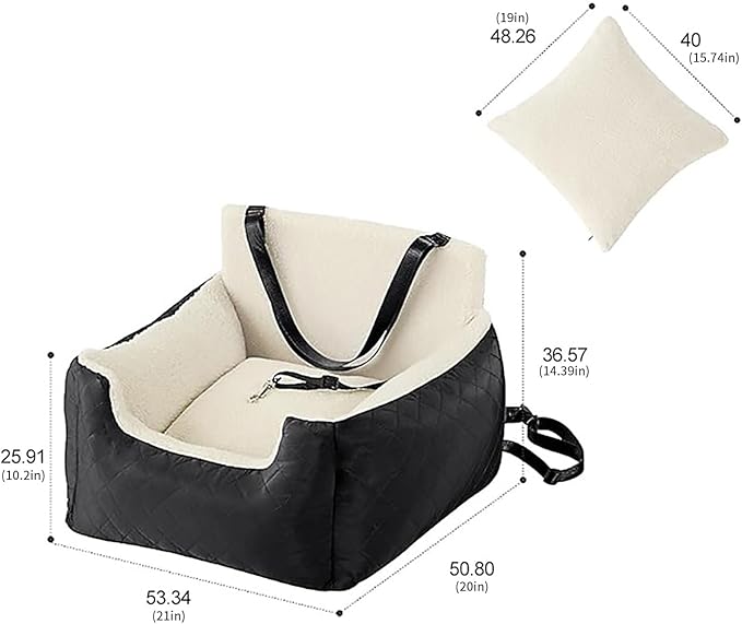 Travel Dog Boosters Offering Enhanced and Storage for Toy Snacks on Road Trips Double Side Dog Seat