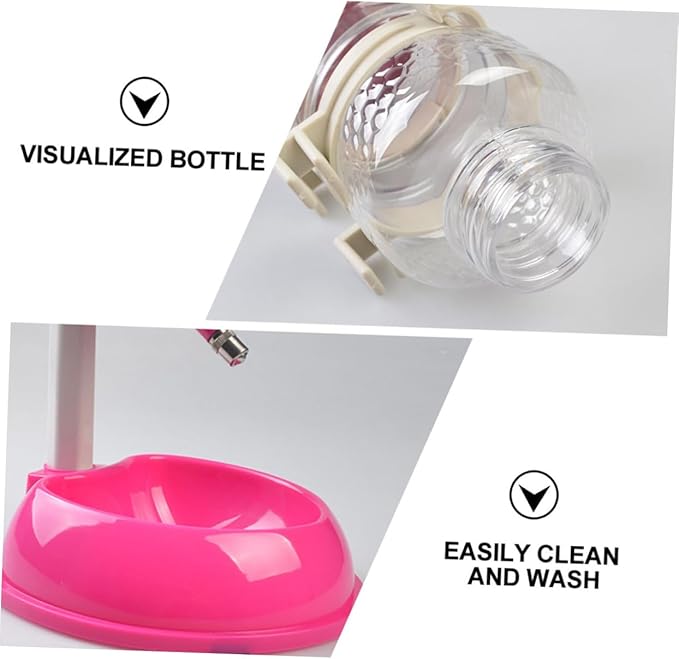 Kisangel Automatic Feeder Pet Waterer Pet Water Dispenser Dog Food Holder Capacity Water Bowl Dispenser for Dogs