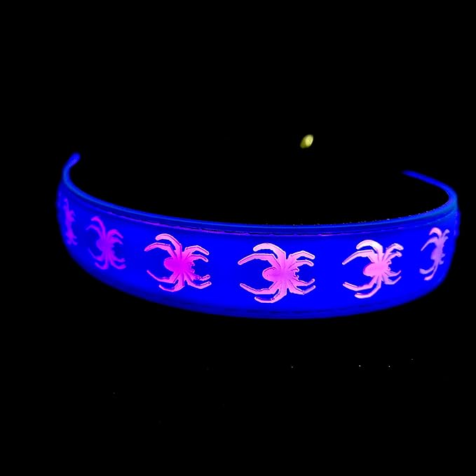 USB-C led Light up Dog Collar, 3D Design Comfortable and Soft Material,Multicolored Lighting，Night Dog Collar (SP-Blue, M(15.7-19.7"))