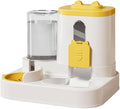 Automatic Pet Feeder and Waterer, Food and Water Dispenser, Feeding Station for Cats and Small Medium Dogs, Yellow