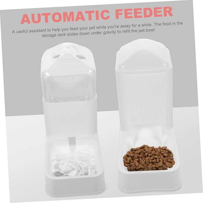 BESPORTBLE 1set Automatic Feeder Dispenser Detachable Pet Food and Water Station Lightweight and Design for Convenient Feeding and Hydration