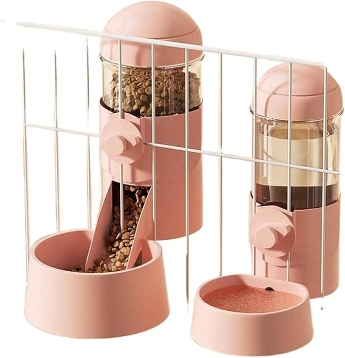 MBETA Dogs Automatic Hanging Cage Waterer Hanging Cage Cat Drinker Automatic Feeder Cat Bowl Pet Supplies