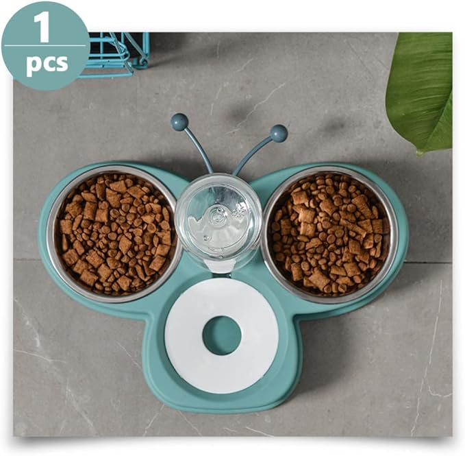 Mipcase Automatic Pet Feeder Water Dispenser Non- Dog Accessory Bowls Convenient Multi-Function Kit for Cats Dogs Easy Busy Pet Owners