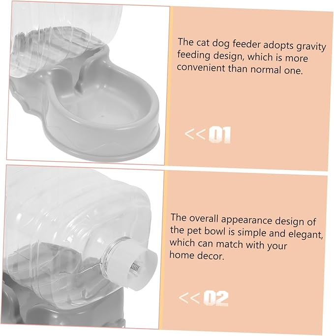 Pet Water Fountain Filter Automatic Cat Feeder Bowl Cat Fountain Cats Food Wet Spout Water Dispenser Puzzle Water Bottle Faucet Hose Automatic Dog Feeder Grey Plastic