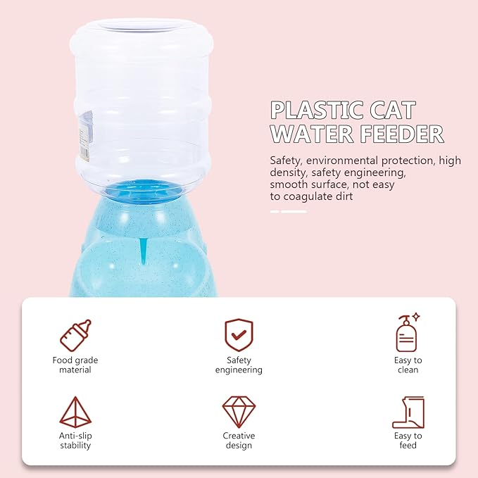Dog Automatic Drinking Fountain Pet Food Bowl Dispenser 3.8l Capacity Skid- and Leakproof Design