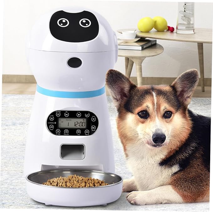 Happyyami Pet Feeder with Automatic Timing 3.5l for Cats Rabbits with Detachable Design