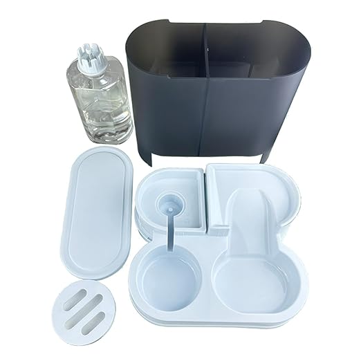 Pffiocix Automatic Feeder Water Dispenser Dogs Cats - Large Capacity, Hygienic, Ideal Busy Owners