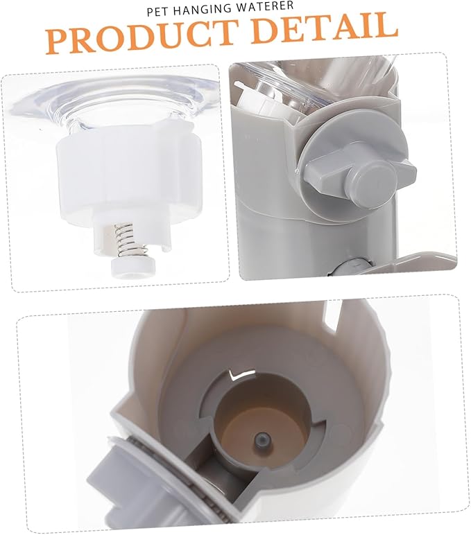Automatic PET Water Feeder Hanging Water Holder for Dogs and Cats Adjustable Flow 1.5L Capacity Plastic