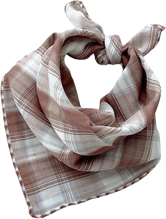 Double Layers Two Tones Dog Cotton Square Bandana Bibs Scarf Kerchief for Small Medium Dogs Boy or Girl - DCB06 B&B