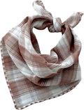 Double Layers Two Tones Dog Cotton Square Bandana Bibs Scarf Kerchief for Small Medium Dogs Boy or Girl - DCB06 B&B