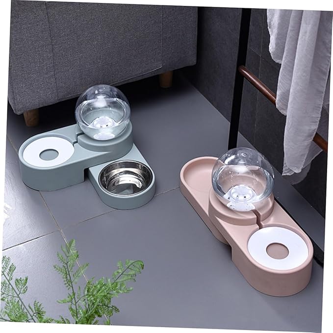 Pet Water Fountain for Dogs Cats Puppies Automatic Dual Bowl Feeder Deshedding Nozzle Pet Drinking Tool