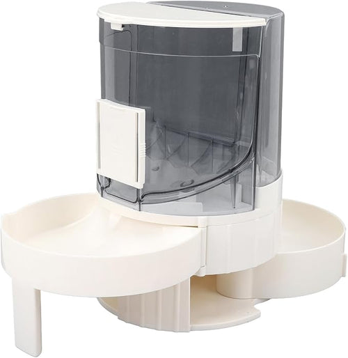 1.3L Automatic Cat Food Dispenser with Rotating Design, Spine Raised Base, Up to 7-Day Feeding for Small Pets, ABS, PP Materials, Easy to Disassemble (Grey)